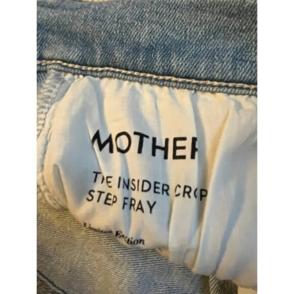 Mother Denim The Insider Crop Step Fray Jeans Light Wash Sz 25 NWT MSRP $248 - Picture 5 of 8